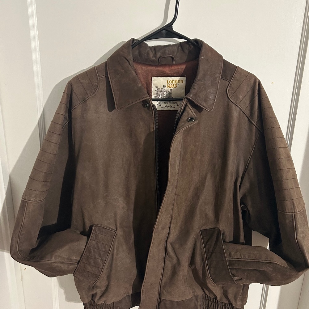 London Club Leather Bomber Jacket